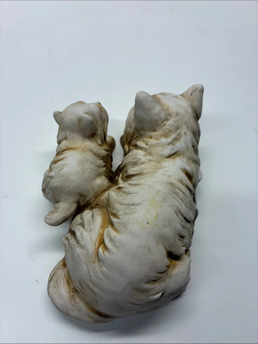 Vintage west Highland Scotch Terrier Sign 2 Pup’sCeramic Figurine 5”Made Japan